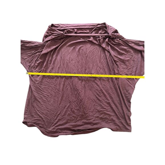 Express Long Sleeve Cowl Draped Back London Ultra Soft Jersey Shirt Purple XL - Picture 6 of 9